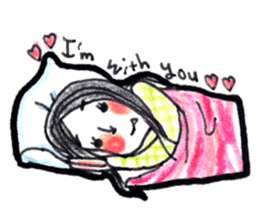 Satomi says I Iove you sticker #12331575