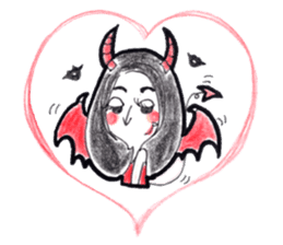 Satomi says I Iove you sticker #12331580