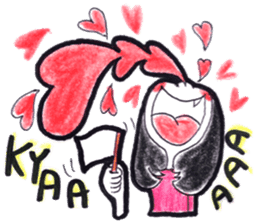 Satomi says I Iove you sticker #12331593