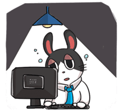 Rabbit Pudon's Working life sticker #12332844