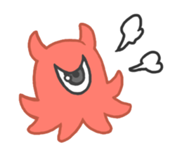 Eye octopus stamp sticker #12333880