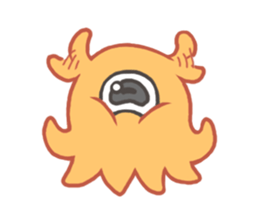 Eye octopus stamp sticker #12333883