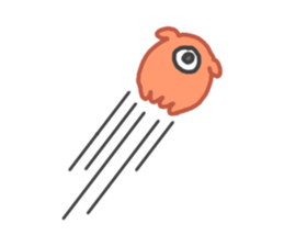 Eye octopus stamp sticker #12333892