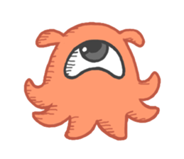 Eye octopus stamp sticker #12333893