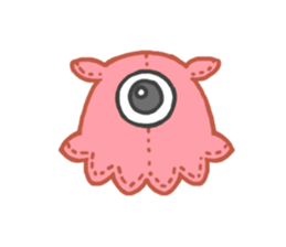 Eye octopus stamp sticker #12333897
