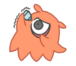 Eye octopus stamp sticker #12333898