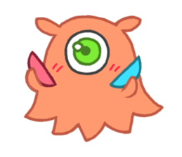 Eye octopus stamp sticker #12333903