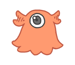 Eye octopus stamp sticker #12333907