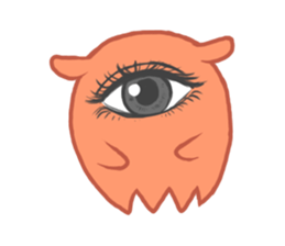 Eye octopus stamp sticker #12333912