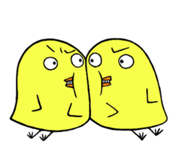 Anger chick sticker #12335229