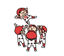 boy baseball RED sticker #12335575