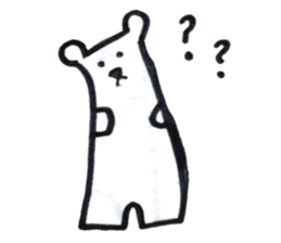 White bear cute 1 sticker #12336141