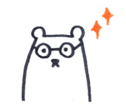 White bear cute 1 sticker #12336149