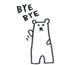 White bear cute 1 sticker #12336151