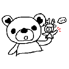 colorless bear and hand puppet by Willy Ten
