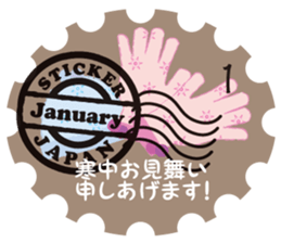 Greeting stamps sticker #12336639