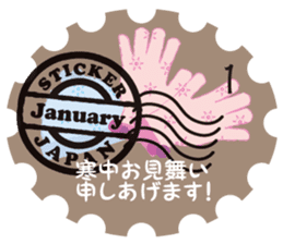 Greeting stamps sticker #12336639
