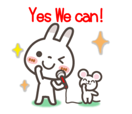 Spots rabbit [microphone talking] sticker #12337007