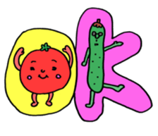 Vegetable love and friendship sticker #12337561