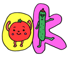 Vegetable love and friendship sticker #12337561