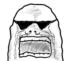 Surprised face. sticker #12338451