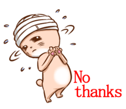 Life of no ear rabbit sticker #12339019