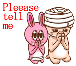 Life of no ear rabbit sticker #12339023