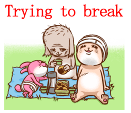 Life of no ear rabbit sticker #12339032