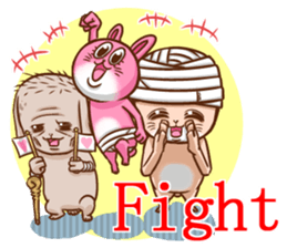 Life of no ear rabbit sticker #12339034