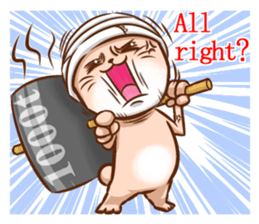 Life of no ear rabbit sticker #12339039