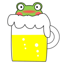 Daily conversation Sticker frog Summer sticker #12340512
