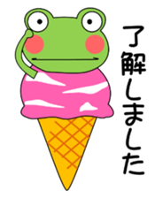 Daily conversation Sticker frog Summer sticker #12340515