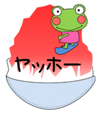 Daily conversation Sticker frog Summer sticker #12340518