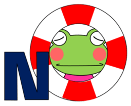 Daily conversation Sticker frog Summer sticker #12340520