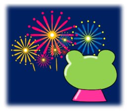 Daily conversation Sticker frog Summer sticker #12340533