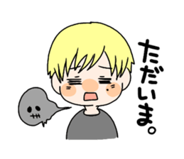 Blonde girl stisker sticker #12341187