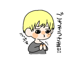 Blonde girl stisker sticker #12341190