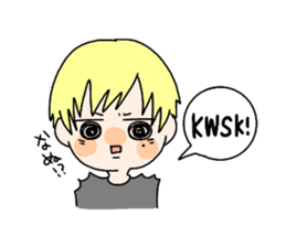 Blonde girl stisker sticker #12341194