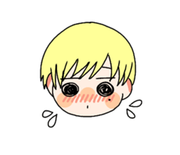 Blonde girl stisker sticker #12341198