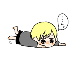 Blonde girl stisker sticker #12341202