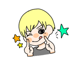 Blonde girl stisker sticker #12341208
