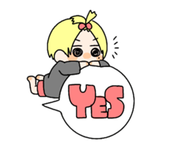 Blonde girl stisker sticker #12341209