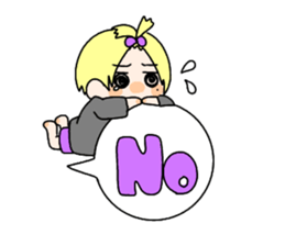 Blonde girl stisker sticker #12341210