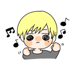 Blonde girl stisker sticker #12341221