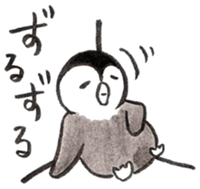 Tired penguin in everyday sticker #12341384