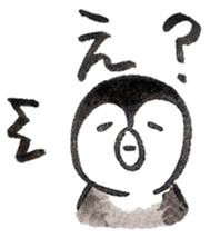 Tired penguin in everyday sticker #12341385