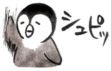 Tired penguin in everyday sticker #12341386