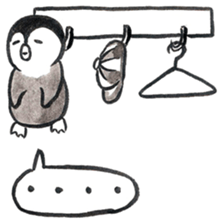 Tired penguin in everyday sticker #12341387