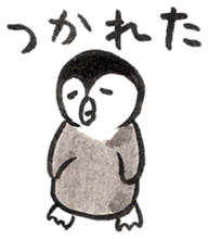 Tired penguin in everyday sticker #12341404