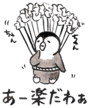 Tired penguin in everyday sticker #12341405